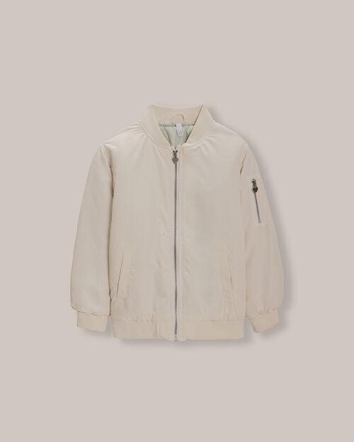 Chamarra Bomber Crema